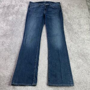 7 For All Mankind Jeans Women’s 32X34* Blue Dark Wash Bootcut Low Rise Stretch